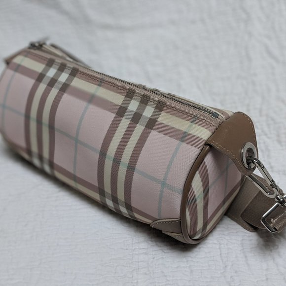 Burberry Barrel Nova Check Candy Pink Bag - Picture 1 of 9